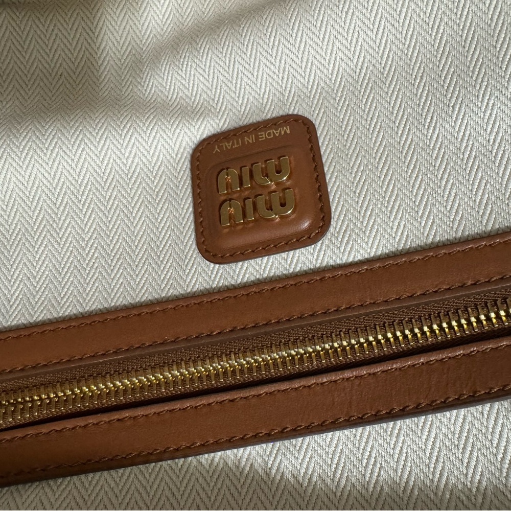 Miu Miu Brown Leather Patchwork Men's Bag - Picture 9 of 17